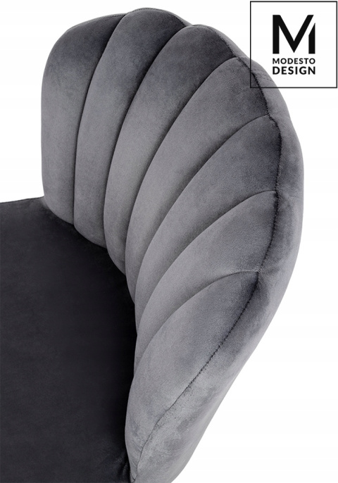 KRZESŁO RANGO Modesto Design MODESTO SZARE - WELUR NOGI CZARNE METAL DO SALONU DO JADALNI KRZESŁO RANGO Modesto Design MODESTO SZARE - WELUR NOGI CZARNE METAL DO SALONU DO JADALNI