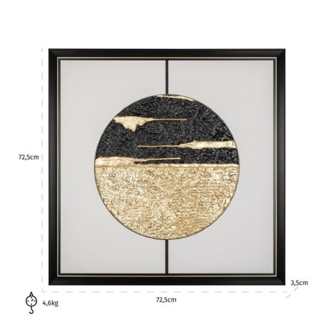 Richmond Interiors RICHMOND obraz MOON 73x73cm Richmond Interiors RICHMOND obraz MOON 73x73cm