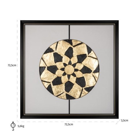 Richmond Interiors RICHMOND obraz SUN 73x73cm Richmond Interiors RICHMOND obraz SUN 73x73cm