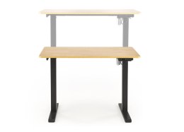 B53 biurko biurko z funkcją regulacji wysokości, dąb złoty / czarny
