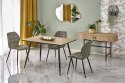STÓŁ PROSTOKĄTNY BERTO 120x80 blat MDF okleinowany - NATURALNY, nogi stal malowana - CZARNE HALMAR STÓŁ PROSTOKĄTNY BERTO 120x80 blat MDF okleinowany - NATURALNY, nogi stal malowana - CZARNE HALMAR
