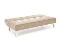 SOFA KANAPA ROZKŁADANA CARLITO TAPICERKA TKANINA BEŻOWA NOGI STAL CHROMOWANA HALMAR SOFA KANAPA ROZKŁADANA CARLITO TAPICERKA TKANINA BEŻOWA NOGI STAL CHROMOWANA HALMAR