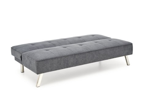 SOFA KANAPA ROZKŁADANA CARLITO TKANINA POPIELATA HALMAR STAL CHROMOWANA SOFA KANAPA ROZKŁADANA CARLITO TKANINA POPIELATA HALMAR STAL CHROMOWANA