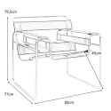 FOTEL IVAN CZARNY - EKOSKÓRA King Home KONSTRUKCJA SREBRNA WYKONANA ZE STALI NOWOCZESNY MINIMALISTYCZNY FOTEL IVAN CZARNY - EKOSKÓRA King Home KONSTRUKCJA SREBRNA WYKONANA ZE STALI NOWOCZESNY MINIMALISTYCZNY