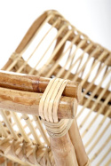 Halmar MELODY fotel wypoczynkowy, rattan naturalny, nogi metal czarny Halmar MELODY fotel wypoczynkowy, rattan naturalny, nogi metal czarny