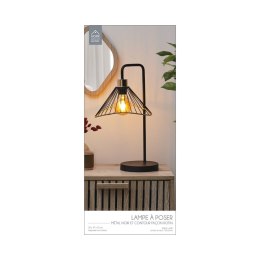 Intesi Lampa stołowa Anel czarna/ rattan