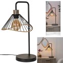 Intesi Lampa stołowa Anel czarna/ rattan Intesi Lampa stołowa Anel czarna/ rattan