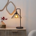 Intesi Lampa stołowa Anel czarna/ rattan Intesi Lampa stołowa Anel czarna/ rattan