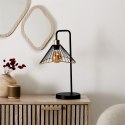 Intesi Lampa stołowa Anel czarna/ rattan Intesi Lampa stołowa Anel czarna/ rattan