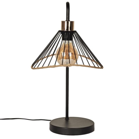 Intesi Lampa stołowa Anel czarna/ rattan Intesi Lampa stołowa Anel czarna/ rattan