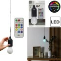 Intesi Lampa wisząca żarówka multikolor czarna Intesi Lampa wisząca żarówka multikolor czarna