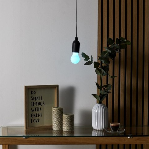 Intesi Lampa wisząca żarówka multikolor czarna Intesi Lampa wisząca żarówka multikolor czarna