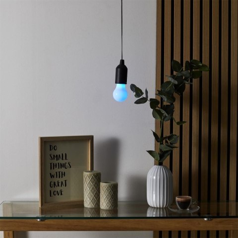 Intesi Lampa wisząca żarówka multikolor czarna Intesi Lampa wisząca żarówka multikolor czarna