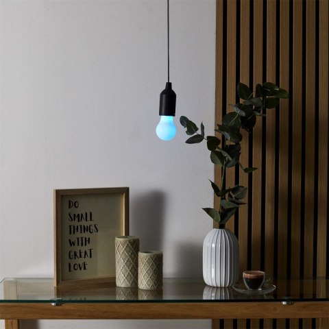 Intesi Lampa wisząca żarówka multikolor czarna Intesi Lampa wisząca żarówka multikolor czarna