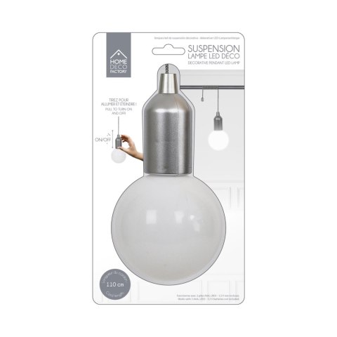 Intesi Lampa wisząca żarówka srebrna L Intesi Lampa wisząca żarówka srebrna L