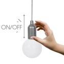 Intesi Lampa wisząca żarówka srebrna L Intesi Lampa wisząca żarówka srebrna L
