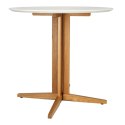 STÓŁ OKRĄGŁY Mauro 80cm BLAT BIAŁY MDF PODSTAWA DĄB NATURALNY DREWNO Intesi DOJADALNI SALONU KUCHNI STÓŁ OKRĄGŁY Mauro 80cm BLAT BIAŁY MDF PODSTAWA DĄB NATURALNY DREWNO Intesi DOJADALNI SALONU KUCHNI