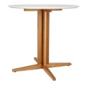 STÓŁ OKRĄGŁY Mauro 80cm BLAT BIAŁY MDF PODSTAWA DĄB NATURALNY DREWNO Intesi DOJADALNI SALONU KUCHNI STÓŁ OKRĄGŁY Mauro 80cm BLAT BIAŁY MDF PODSTAWA DĄB NATURALNY DREWNO Intesi DOJADALNI SALONU KUCHNI