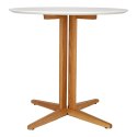 STÓŁ OKRĄGŁY Mauro 80cm BLAT BIAŁY MDF PODSTAWA DĄB NATURALNY DREWNO Intesi DOJADALNI SALONU KUCHNI STÓŁ OKRĄGŁY Mauro 80cm BLAT BIAŁY MDF PODSTAWA DĄB NATURALNY DREWNO Intesi DOJADALNI SALONU KUCHNI