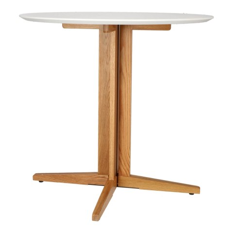 STÓŁ OKRĄGŁY Mauro 80cm BLAT BIAŁY MDF PODSTAWA DĄB NATURALNY DREWNO Intesi DOJADALNI SALONU KUCHNI STÓŁ OKRĄGŁY Mauro 80cm BLAT BIAŁY MDF PODSTAWA DĄB NATURALNY DREWNO Intesi DOJADALNI SALONU KUCHNI