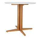 STÓŁ OKRĄGŁY Mauro 80cm BLAT BIAŁY MDF PODSTAWA DĄB NATURALNY DREWNO Intesi DOJADALNI SALONU KUCHNI STÓŁ OKRĄGŁY Mauro 80cm BLAT BIAŁY MDF PODSTAWA DĄB NATURALNY DREWNO Intesi DOJADALNI SALONU KUCHNI