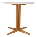 STÓŁ OKRĄGŁY Mauro 80cm BLAT BIAŁY MDF PODSTAWA DĄB NATURALNY DREWNO Intesi DOJADALNI SALONU KUCHNI STÓŁ OKRĄGŁY Mauro 80cm BLAT BIAŁY MDF PODSTAWA DĄB NATURALNY DREWNO Intesi DOJADALNI SALONU KUCHNI