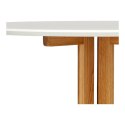 STÓŁ OKRĄGŁY Mauro 80cm BLAT BIAŁY MDF PODSTAWA DĄB NATURALNY DREWNO Intesi DOJADALNI SALONU KUCHNI STÓŁ OKRĄGŁY Mauro 80cm BLAT BIAŁY MDF PODSTAWA DĄB NATURALNY DREWNO Intesi DOJADALNI SALONU KUCHNI