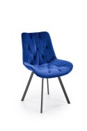 Halmar K519 krzesło granatowy, funkcja obracania, tkanina - velvet / stal malowana proszkowo Halmar K519 krzesło granatowy, funkcja obracania, tkanina - velvet / stal malowana proszkowo