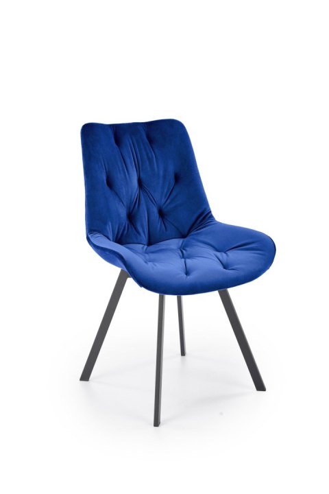Halmar K519 krzesło granatowy, funkcja obracania, tkanina - velvet / stal malowana proszkowo Halmar K519 krzesło granatowy, funkcja obracania, tkanina - velvet / stal malowana proszkowo