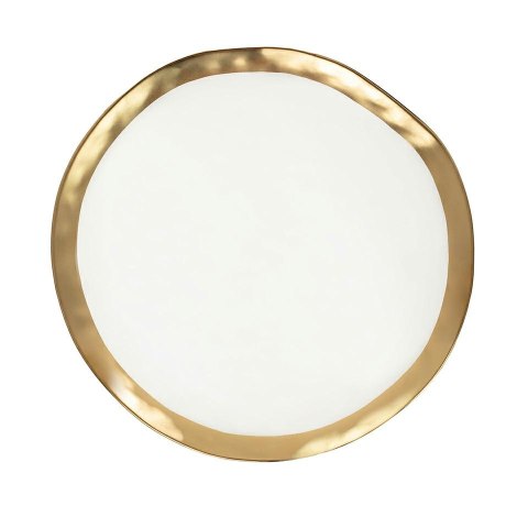 Kare Design KARE talerz BELL 31 cm biało-złoty Kare Design KARE talerz BELL 31 cm biało-złoty