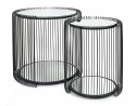 Kare Design KARE zestaw stolików WIRE DOUBLE II czarny Kare Design KARE zestaw stolików WIRE DOUBLE II czarny