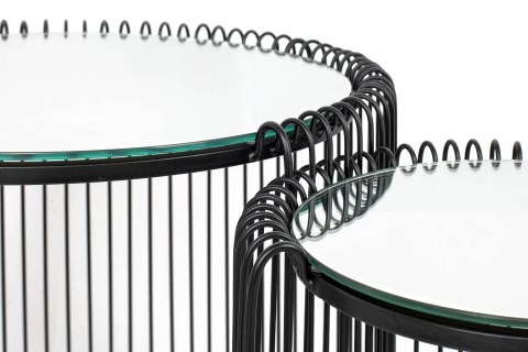 Kare Design KARE zestaw stolików WIRE DOUBLE II czarny Kare Design KARE zestaw stolików WIRE DOUBLE II czarny