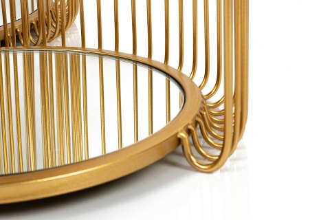 Kare Design KARE zestaw stolików WIRE DOUBLE II mosiądz Kare Design KARE zestaw stolików WIRE DOUBLE II mosiądz