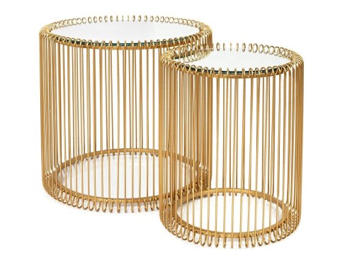 Kare Design KARE zestaw stolików WIRE mosiądz Kare Design KARE zestaw stolików WIRE mosiądz