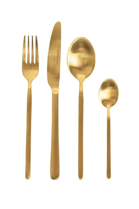 ZESTAW SZTUĆCÓW GLORIA MATT GOLD 16 szt. ZŁOTE stal nierdzewna Kare Design KARE ZESTAW SZTUĆCÓW GLORIA MATT GOLD 16 szt. ZŁOTE stal nierdzewna Kare Design KARE