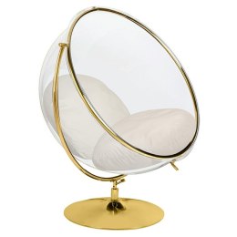 King Home Fotel BUBBLE STAND 2 GOLD VELVET poduszka beżowa