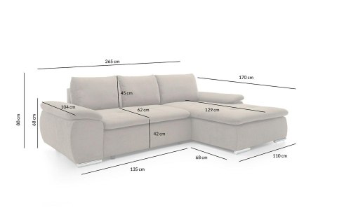 King Home Narożnik BILBAO z funkcją spania - II grupa tkanin King Home Narożnik BILBAO z funkcją spania - II grupa tkanin