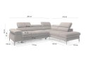 King Home Narożnik EDIE LARGE z funkcją spania - II grupa tkanin King Home Narożnik EDIE LARGE z funkcją spania - II grupa tkanin