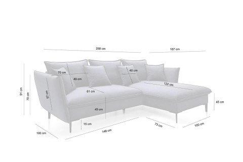 King Home Narożnik GEMA z funkcją spania - II grupa tkanin King Home Narożnik GEMA z funkcją spania - II grupa tkanin