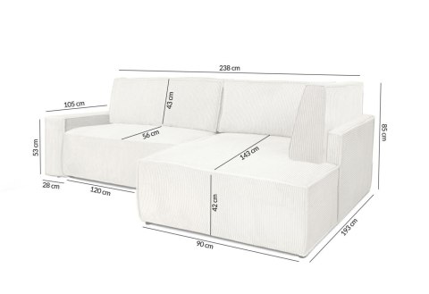 King Home Narożnik PILLOW L z funkcją spania - 2 grupa, różne kolory King Home Narożnik PILLOW L z funkcją spania - 2 grupa, różne kolory
