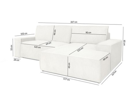 King Home Narożnik PILLOW M z funkcją spania - 2 grupa, różne kolory King Home Narożnik PILLOW M z funkcją spania - 2 grupa, różne kolory