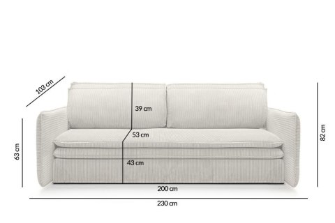 King Home Sofa SENSE SLIM z funkcją spania - I grupa tkanin King Home Sofa SENSE SLIM z funkcją spania - I grupa tkanin