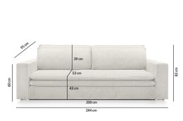 King Home Sofa SENSE z funkcją spania - I grupa tkanin