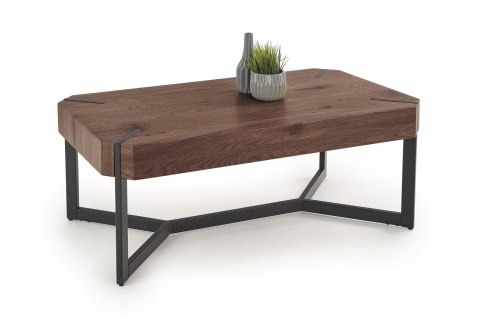 ŁAWA LAVIDA blat płyta laminowana ORZECHOWY / CZARNE nogi stal malowana HALMAR 110X60 ŁAWA LAVIDA blat płyta laminowana ORZECHOWY / CZARNE nogi stal malowana HALMAR 110X60