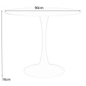 STÓŁ OKRĄGŁY Simplet Skinny Premium Stone Black 90cm Simplet CZARNY NOGA METALOWA BLAT SPIEK MARMUROWY STÓŁ OKRĄGŁY Simplet Skinny Premium Stone Black 90cm Simplet CZARNY NOGA METALOWA BLAT SPIEK MARMUROWY