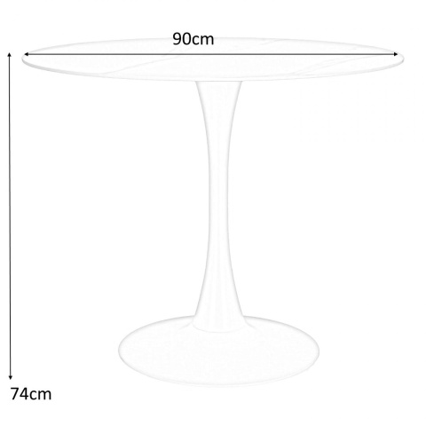 STÓŁ OKRĄGŁY Simplet Skinny Premium Stone Black 90cm Simplet CZARNY NOGA METALOWA BLAT SPIEK MARMUROWY STÓŁ OKRĄGŁY Simplet Skinny Premium Stone Black 90cm Simplet CZARNY NOGA METALOWA BLAT SPIEK MARMUROWY