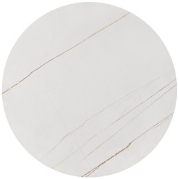 FATIMA zestaw 2 ław, biały marmur / złoty