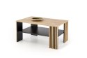 ŁAWA PROSTOKĄTNA Z PÓŁKĄ FEMINA dąb artisan / czarny HALMAR PŁYTA LAMINOWANA DO POKOJU SALONU ŁAWA PROSTOKĄTNA Z PÓŁKĄ FEMINA dąb artisan / czarny HALMAR PŁYTA LAMINOWANA DO POKOJU SALONU