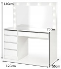 TOALETKA Z SZUFLADAMI HOLLYWOOD XL dąb artisan OŚWIETLENIE LED HALMAR TOALETKA Z SZUFLADAMI HOLLYWOOD XL dąb artisan OŚWIETLENIE LED HALMAR