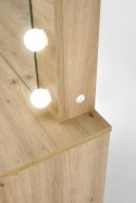 TOALETKA Z OŚWIETLENIEM LED 2 SZUFLADY HOLLYWOOD dąb artisan HALMAR TOALETKA Z OŚWIETLENIEM LED 2 SZUFLADY HOLLYWOOD dąb artisan HALMAR